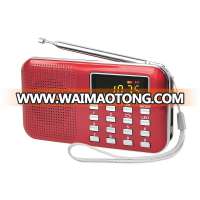 portable mp3 player am fm radio with mini speaker